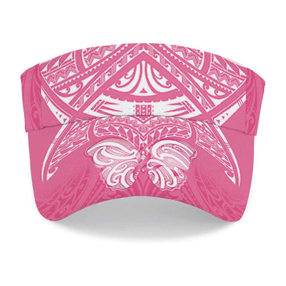New Zealand Breast Cancer Support Sun Visor Cap Maori Butterfly Pink Ribbon
