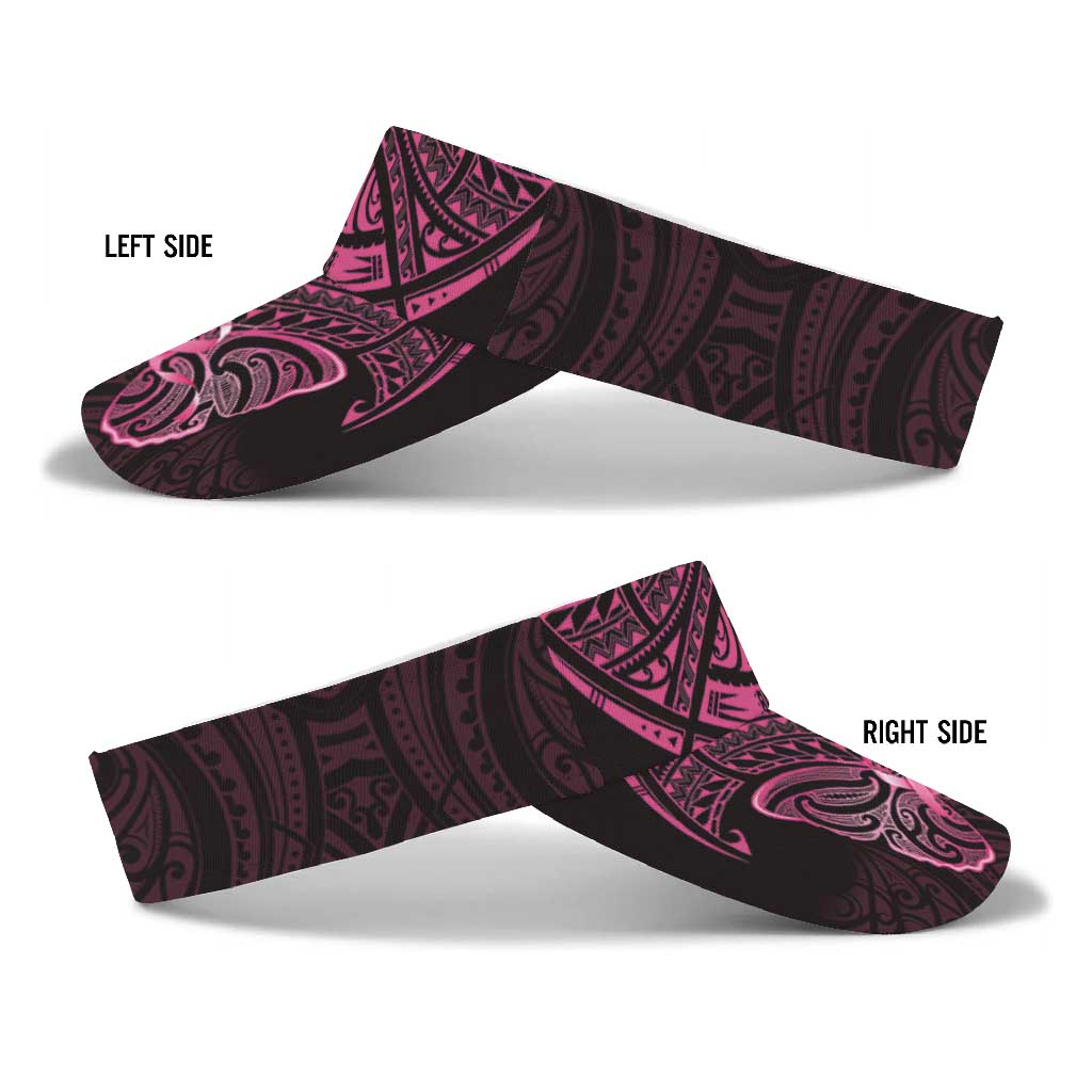 New Zealand Breast Cancer Support Sun Visor Cap Maori Butterfly Pink Ribbon Black Version