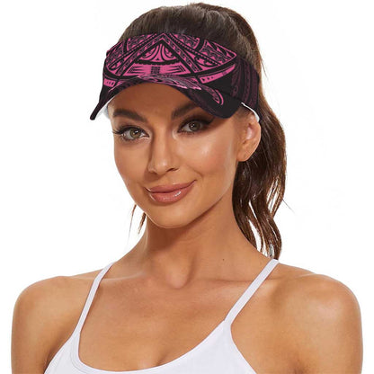New Zealand Breast Cancer Support Sun Visor Cap Maori Butterfly Pink Ribbon Black Version