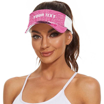New Zealand Lawn Bowls Breast Cancer Personalised Sun Visor Cap Aotearoa Maori Silver Fern Pink Ribbon