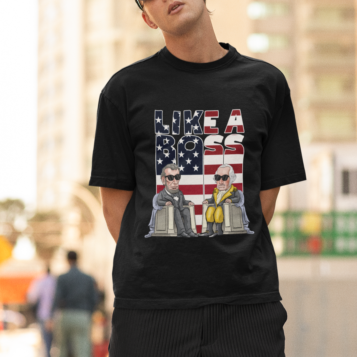presidents-day-t-shirt-like-a-boss-washington-lincoln-abe-george-us-flag