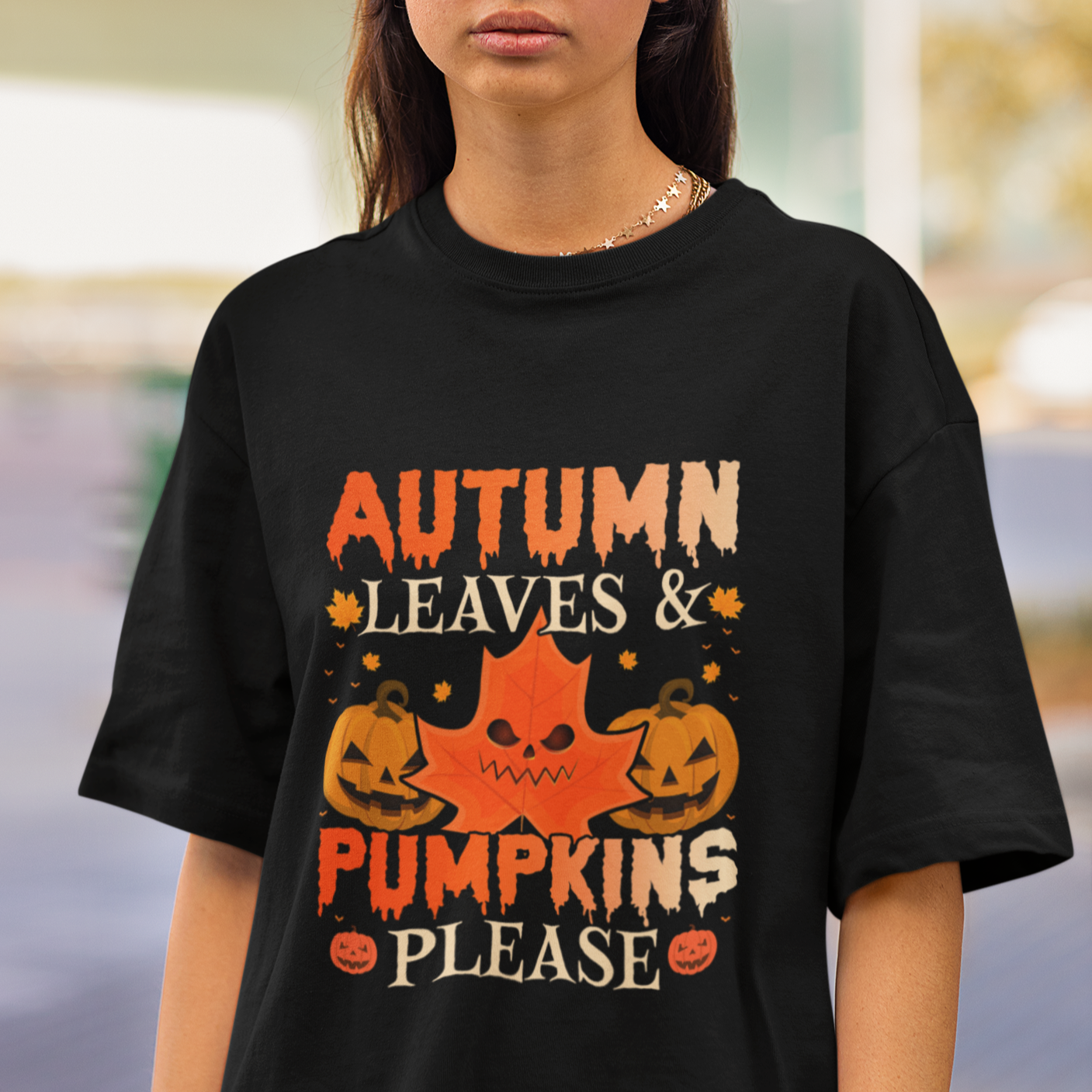 fall-vibes-t-shirt-autumn-leaves-and-pumpkin-please-scary-pumpkin-halloween