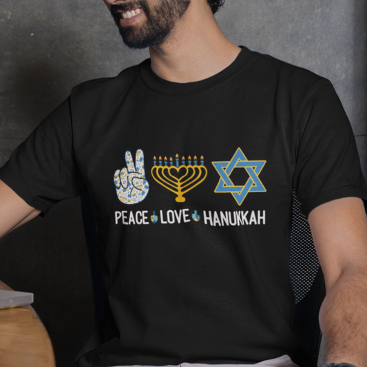 peace-love-hanukkah-retro-chanukah-jewish-menorah-star-of-david-t-shirt