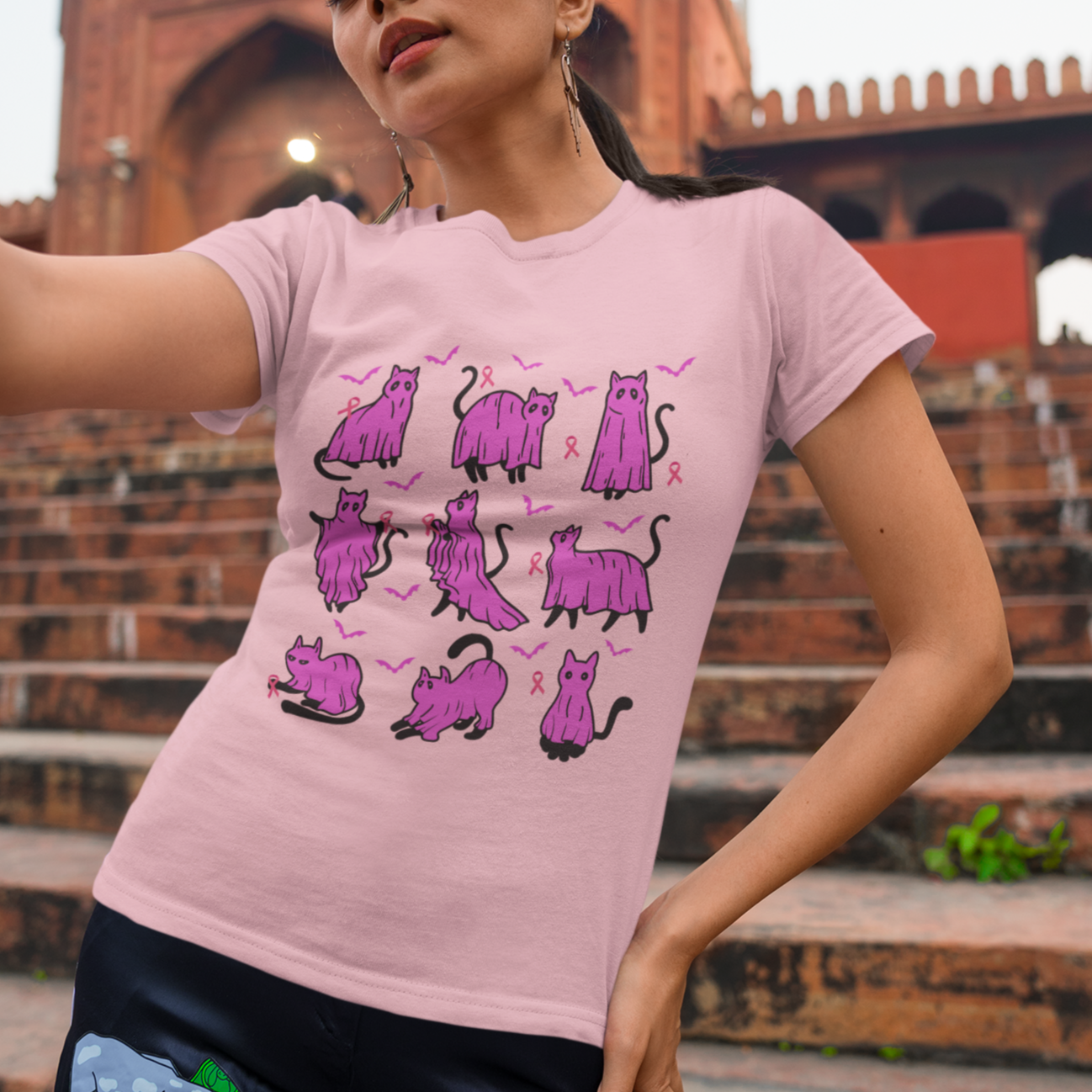breast-cancer-cat-t-shirt-funny-ghost-black-cat-pink-ribbon-support-breast-cancer-warrior