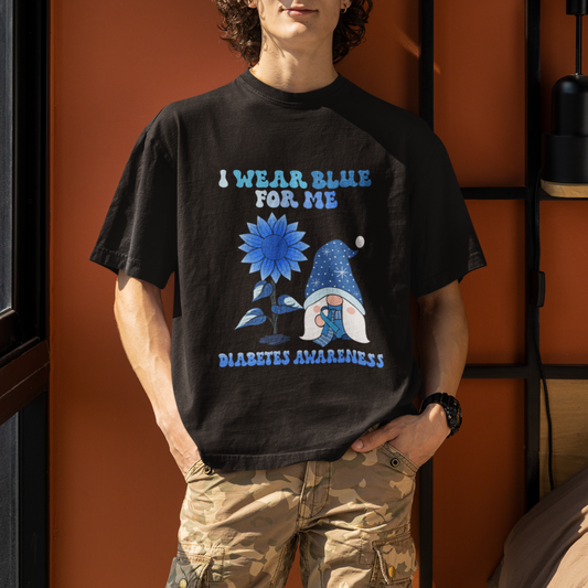 i-wear-blue-for-me-diabetes-awareness-gnome-boy-men-warrior-diabetic-t-shirt