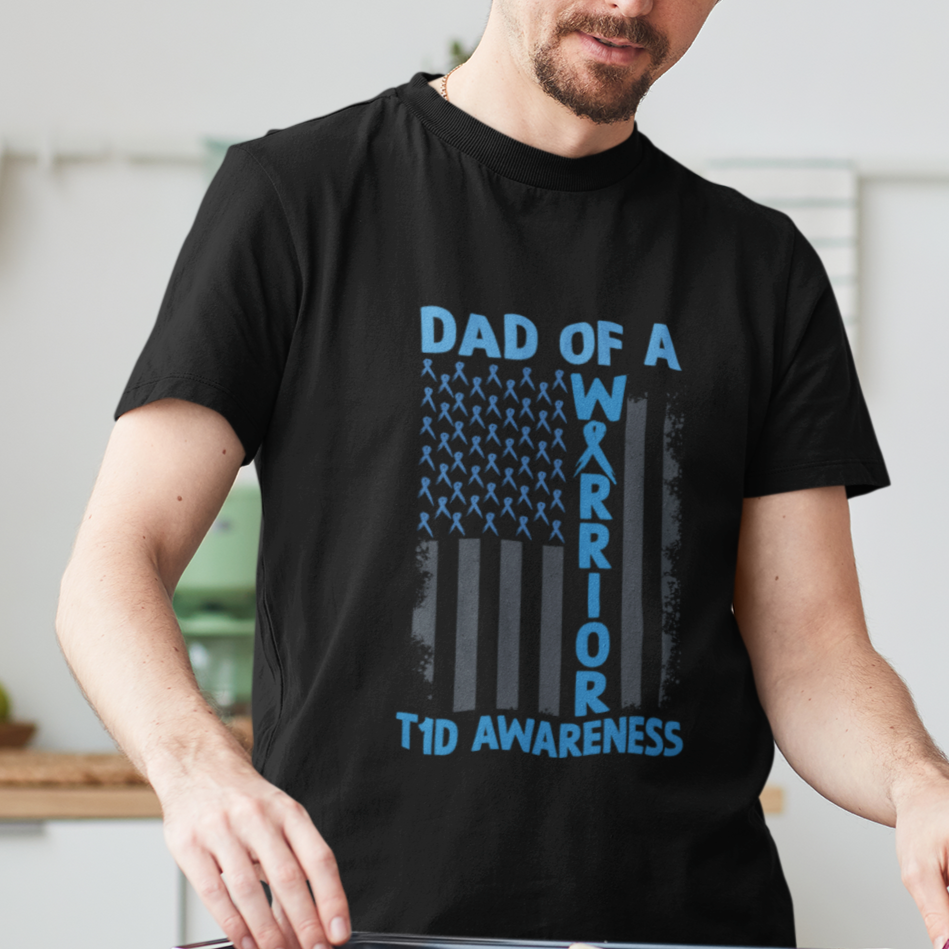 blue-american-flag-dad-of-a-warrior-t1d-awareness-t-shirt