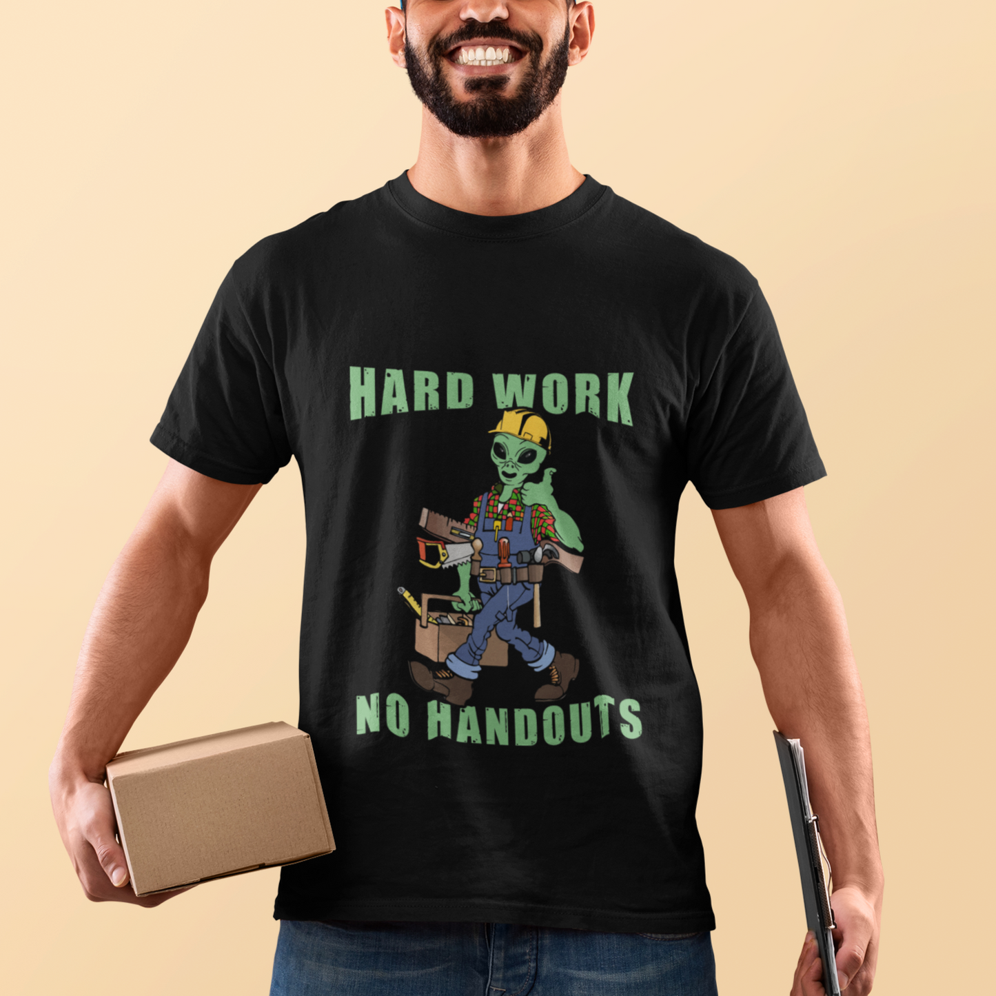 labor-day-t-shirt-blue-collar-hard-work-no-handouts-alien-worker-labor-day