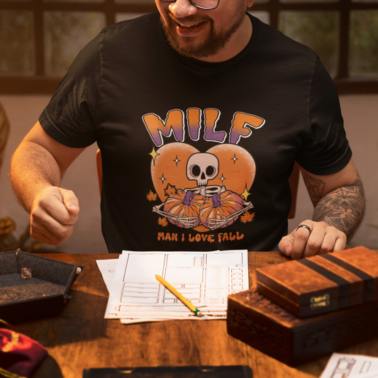 fall-vibes-t-shirt-milf-man-i-love-fall-funny-spooky-skeleton-pumpkin-halloween