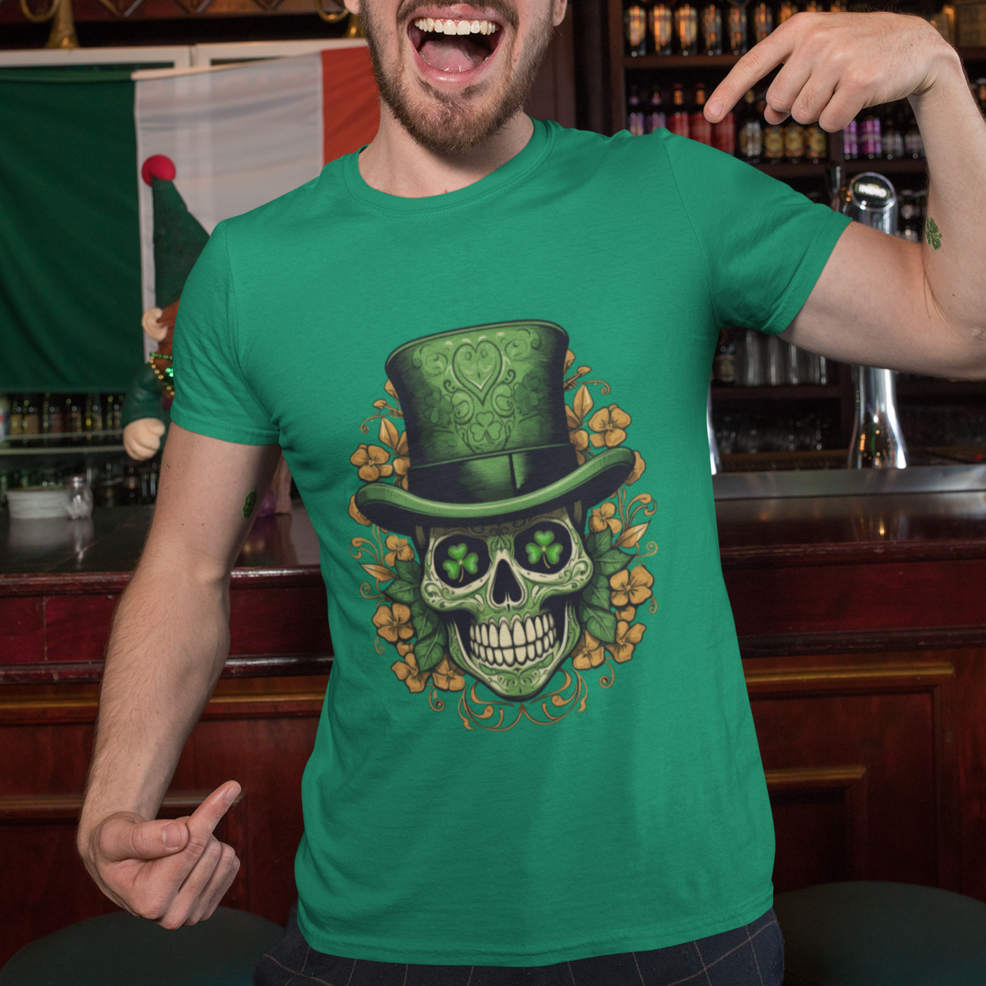 st-patricks-day-t-shirt-irish-sugar-skull-lucky-hat-shamrocks-1