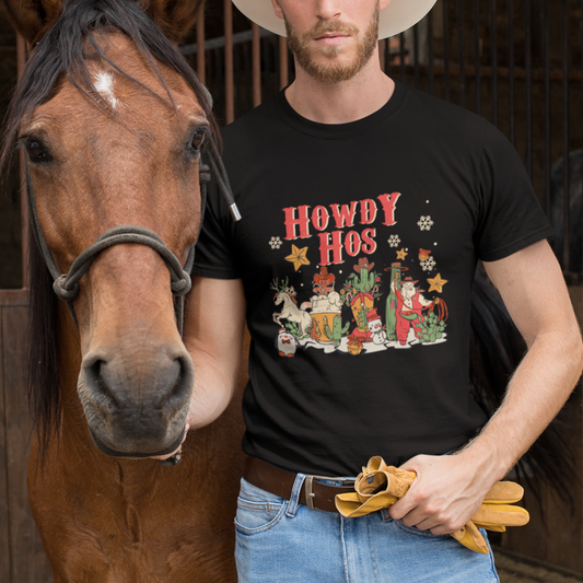howdy-hos-cowboy-vintage-western-christmas-t-shirt