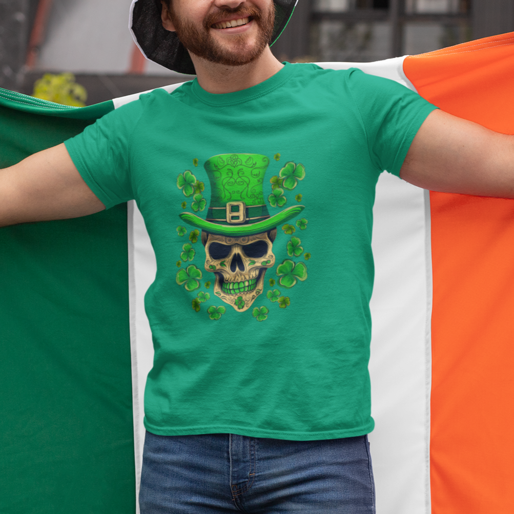 st-patricks-day-t-shirt-irish-sugar-skull-lucky-hat-shamrocks