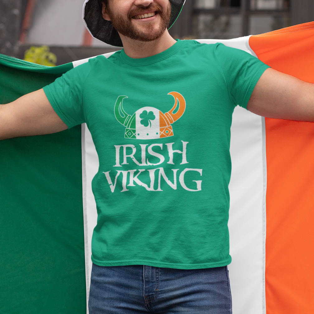 st-patricks-day-t-shirt-irish-viking-helmet-lucky-shamrocks-ireland-flag