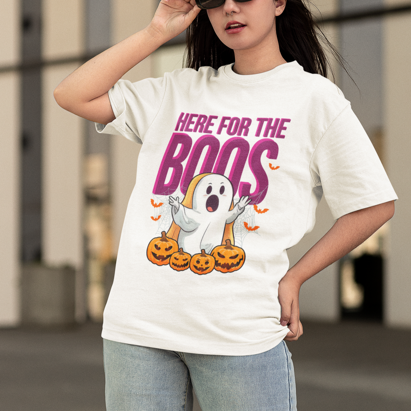 boo-sheet-t-shirt-here-for-the-boos-spooky-halloween-ghost-costume
