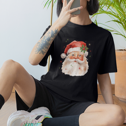 retro-vintage-christmas-santa-claus-face-xmas-old-fashioned-t-shirt