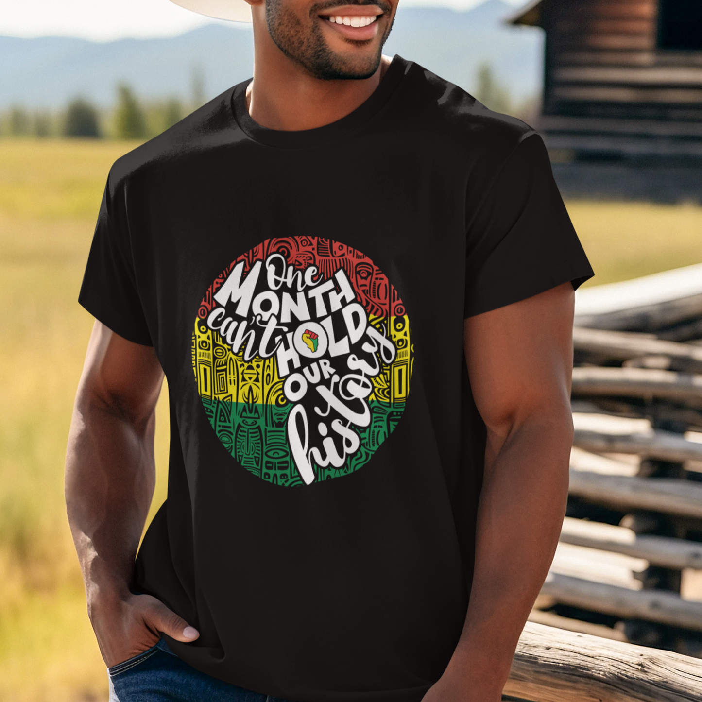 one-month-cant-hold-our-history-african-american-t-shirt
