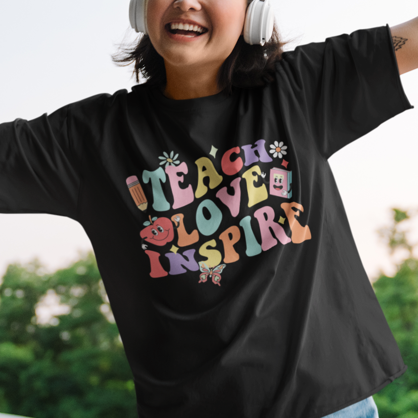 teacher-t-shirt-back-to-school-teach-love-inspire-retro-teachers-groovy-t-shirt-inspirational-teacher-shirt-funny-teacher-life