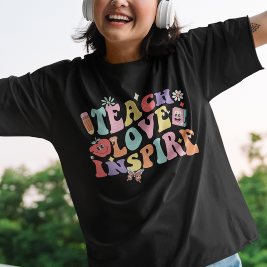 teacher-t-shirt-back-to-school-teach-love-inspire-retro-teachers-groovy-t-shirt-inspirational-teacher-shirt-funny-teacher-life
