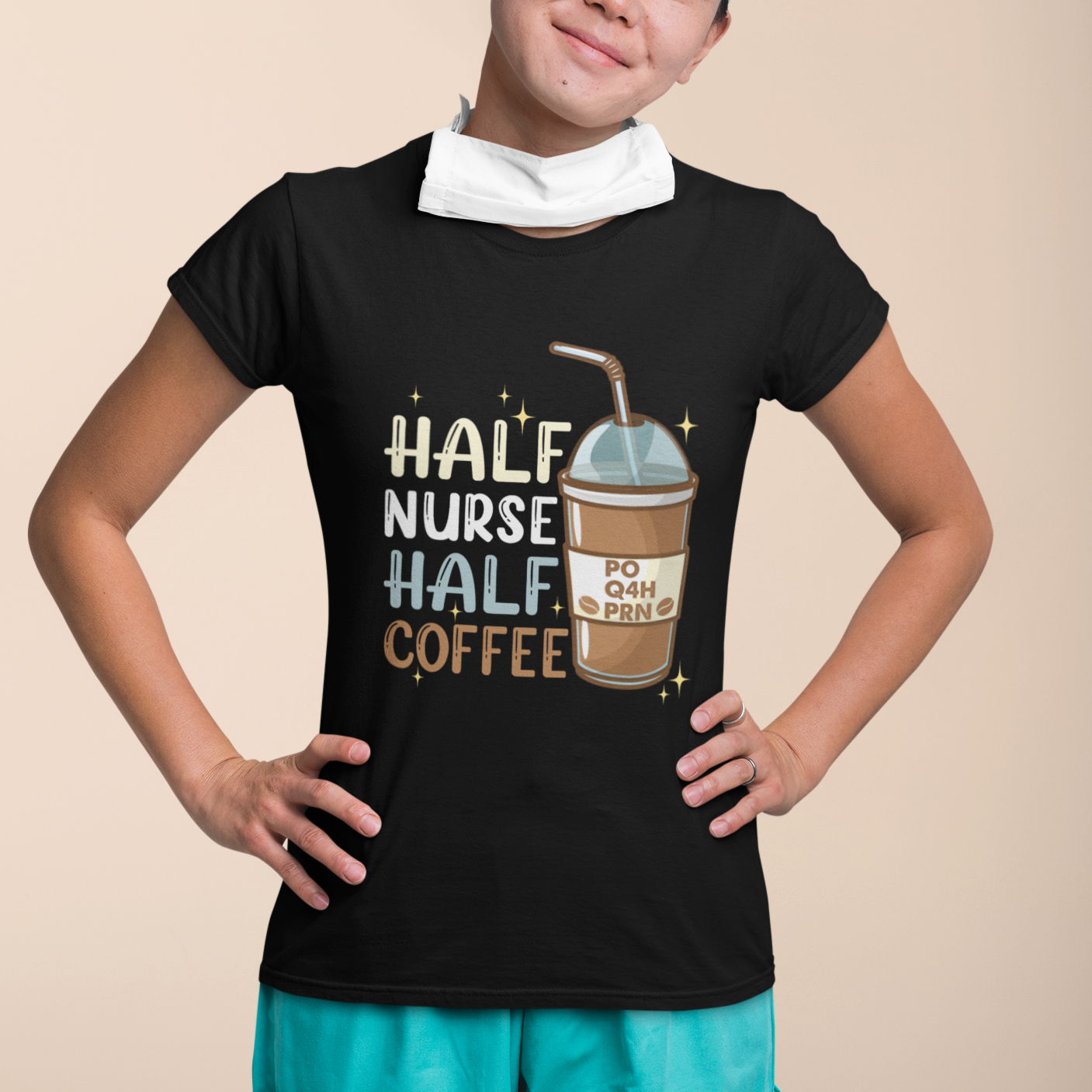 funny-nurse-t-shirt-half-coffee-half-nurse-rn-lpn-medical-staffs-funny-nurse