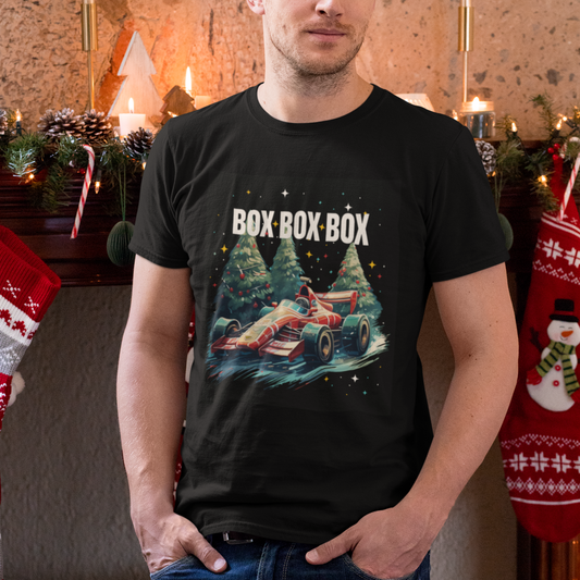 car-racing-christmas-box-box-box-xmas-tree-colorful-light-t-shirt