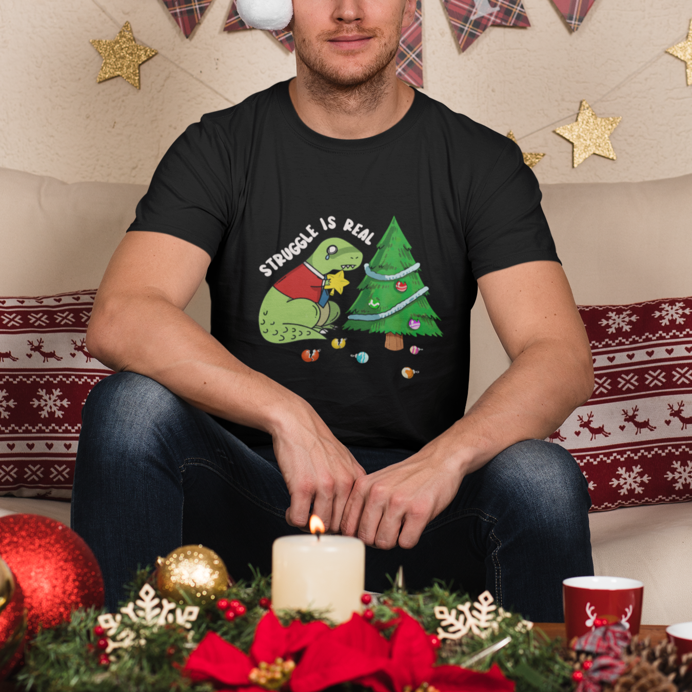 christmas-t-shirt-struggle-is-real-t-rex-christmas-tree-star