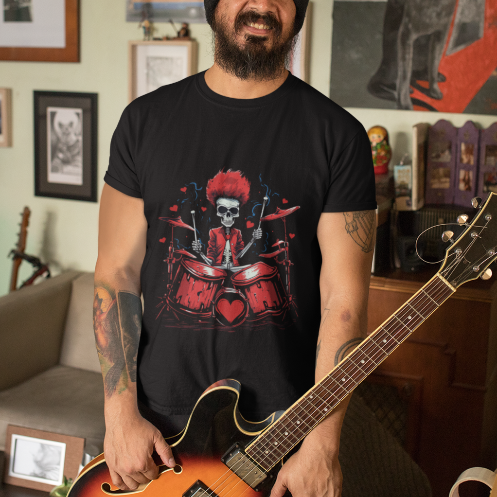 valentines-day-t-shirt-cool-skeleton-drummer-rock-lover