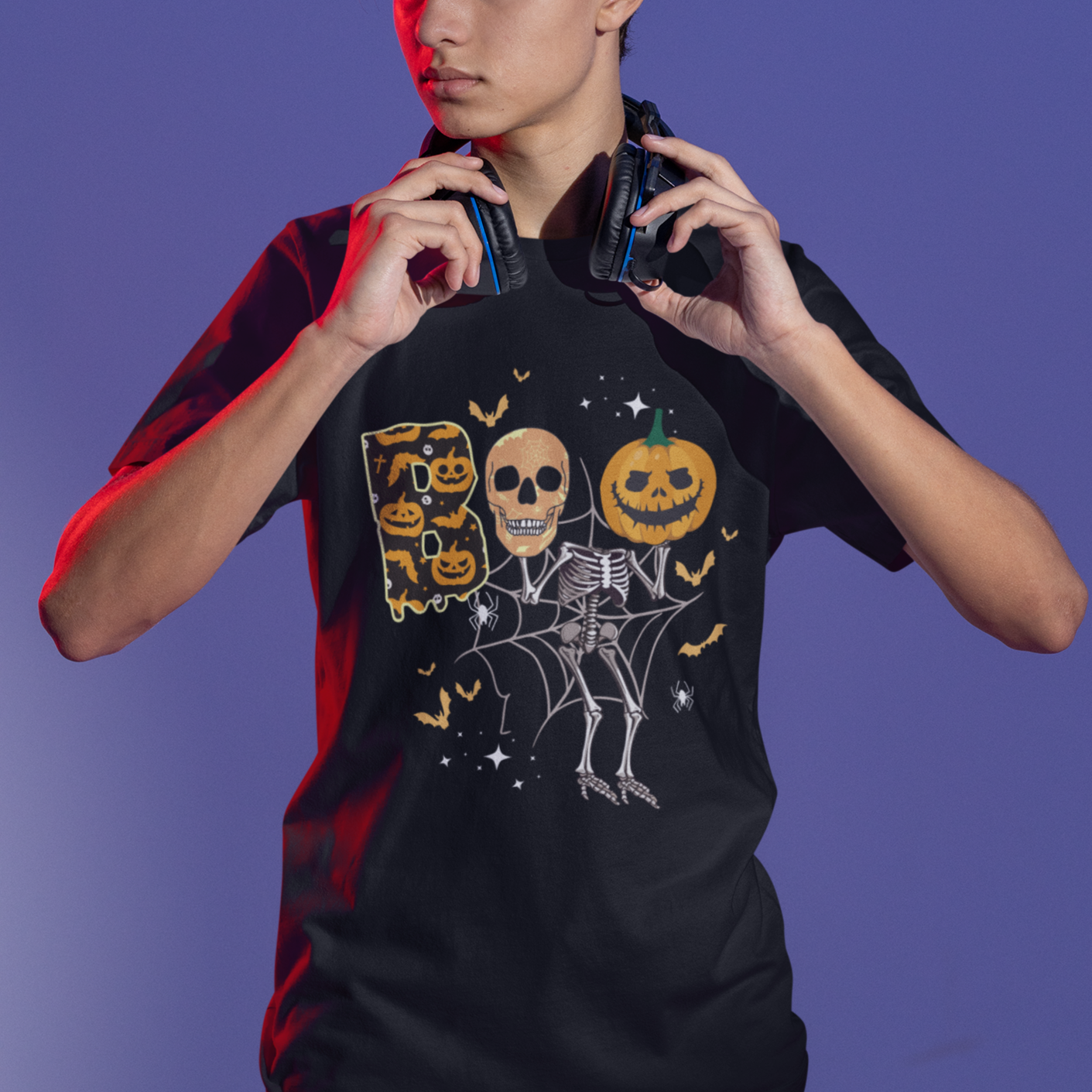 halloween-t-shirt-spooky-boo-dancing-skeleton-skull-scary-pumpkin-halloween-t-shirt-for-halloween-lovers-spooky-season-shirt-ghosts-1