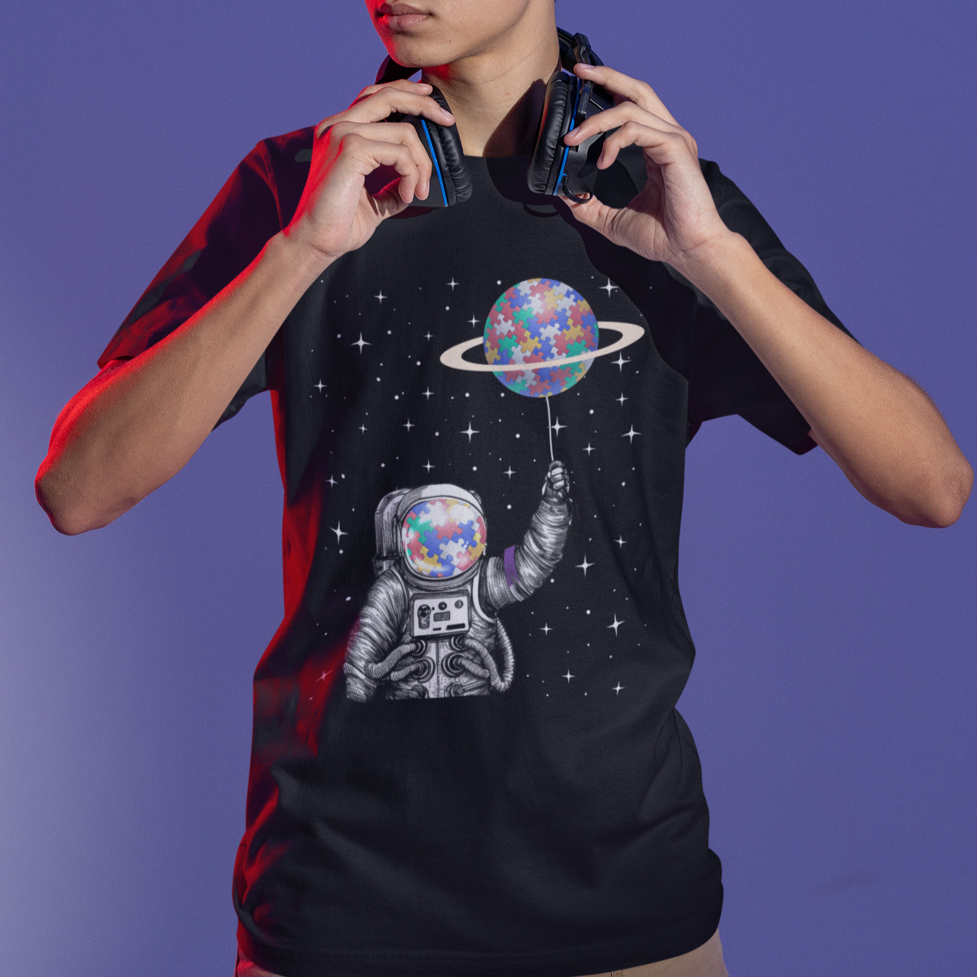 autism-awareness-t-shirt-astronaut-puzzle-balloon-autistic-outer-space
