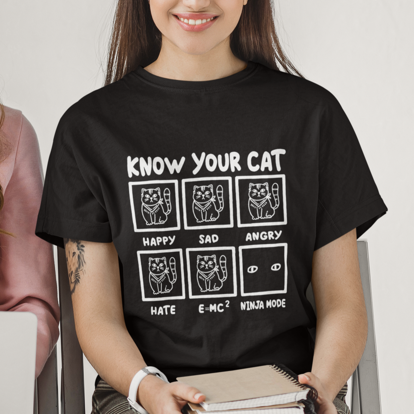 know-your-cat-happy-sad-angry-hate-or-ninja-mode-t-shirt
