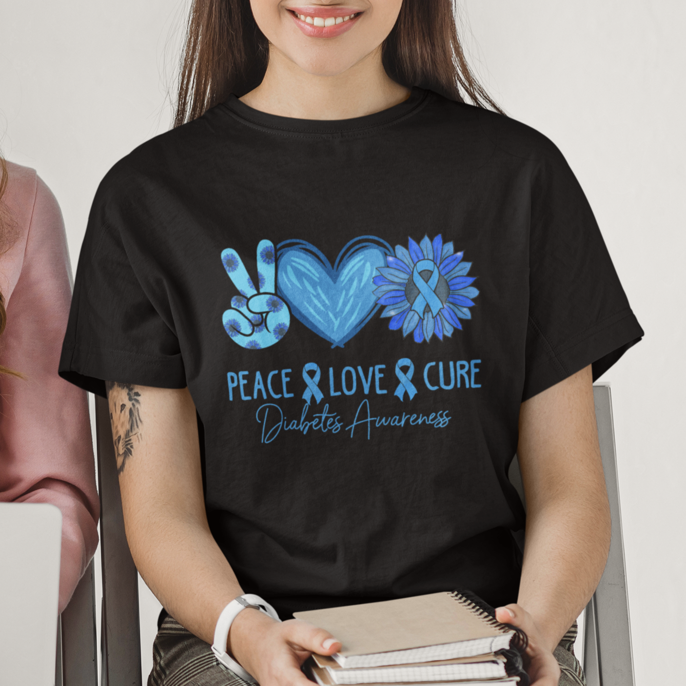 peace-love-cure-blue-ribbon-sunflower-diabetes-awareness-t-shirt
