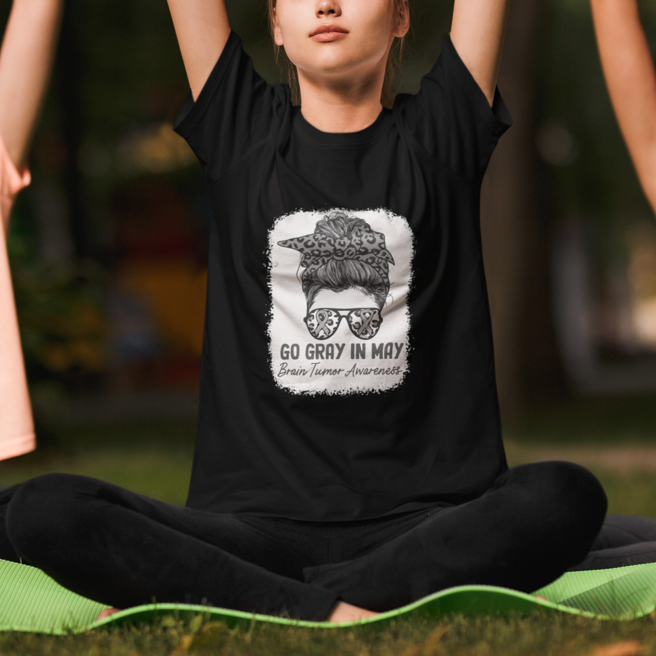 brain-cancer-t-shirt-brain-cancer-awareness-shirt-go-gray-in-may-messy-bun-womens