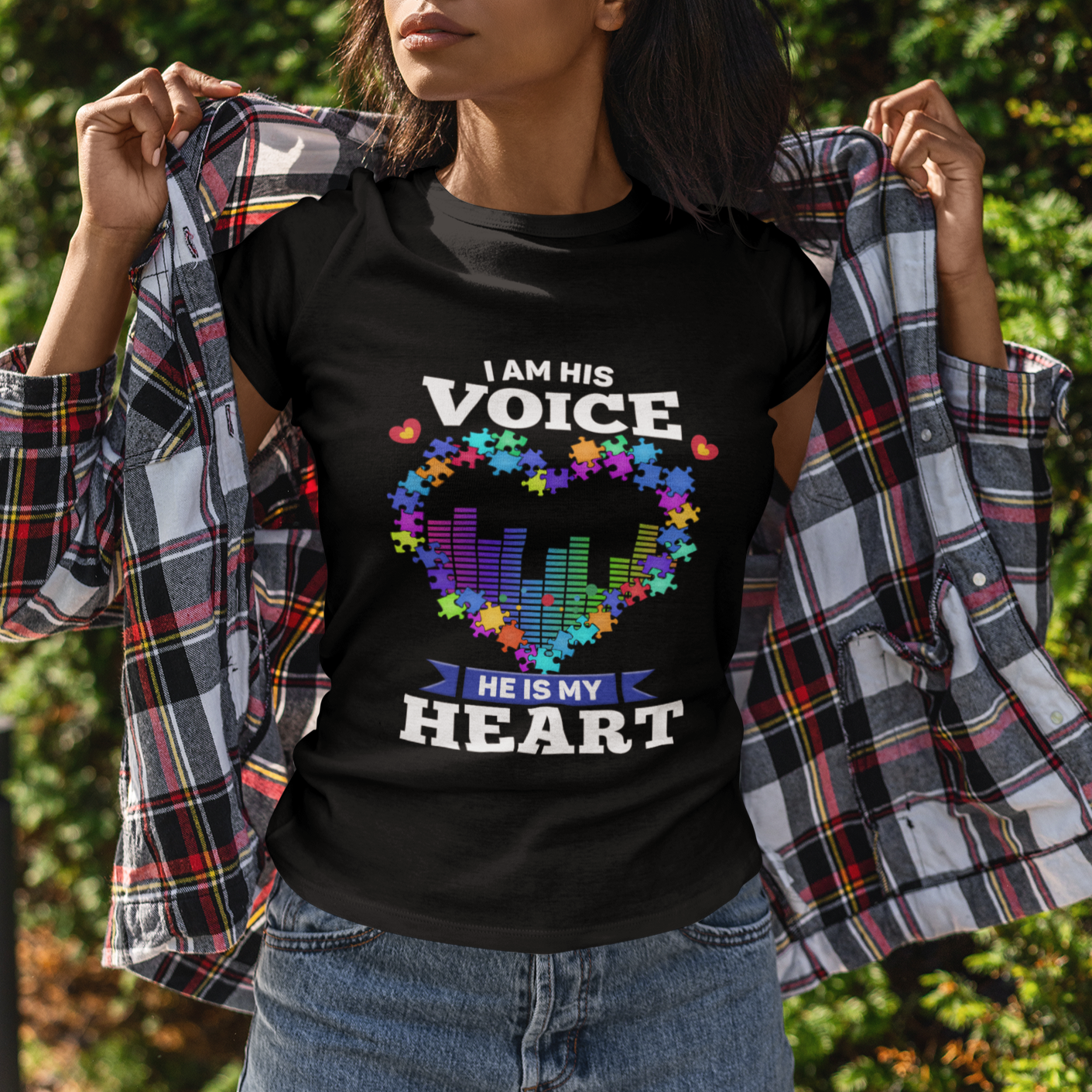 autism-awareness-t-shirt-i-am-his-voice-he-is-my-heart-mom-dad-parents-support