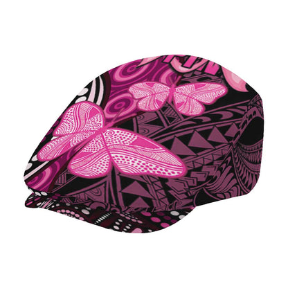 Think Pink Breast Cancer Support Jeff Hat Butterfly Aboriginal Mix Polynesian Pattern