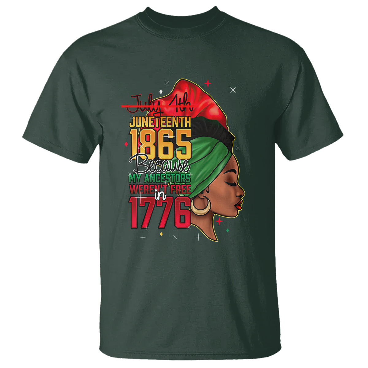 juneteenth-4th-of-july-t-shirt-for-women-black-pride-because-my-ancestors-werent-free-in-1776