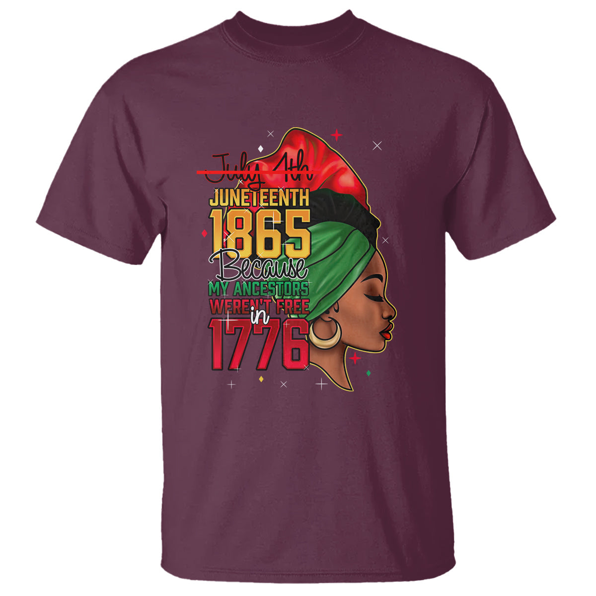 juneteenth-4th-of-july-t-shirt-for-women-black-pride-because-my-ancestors-werent-free-in-1776