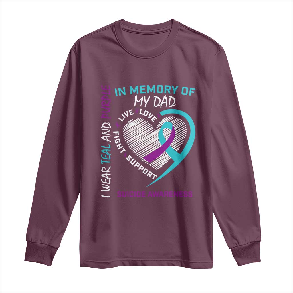In Memory of My Son Long Sleeve Shirt Suicide Support & Prevention - Loss of Child Tribute