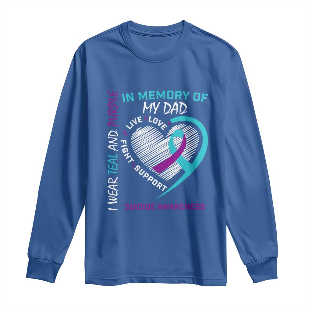 In Memory of My Son Long Sleeve Shirt Suicide Support & Prevention - Loss of Child Tribute