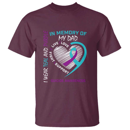 In Memory of My Son T Shirt Suicide Support & Prevention - Loss of Child Tribute