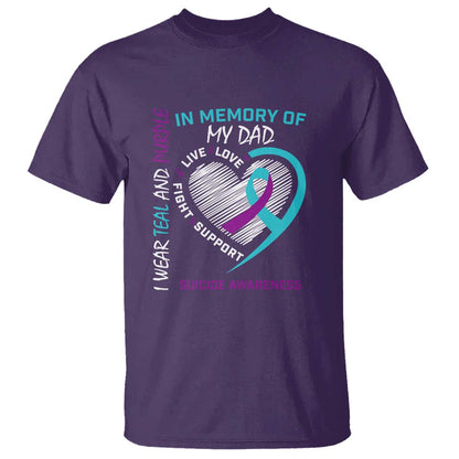 In Memory of My Son T Shirt Suicide Support & Prevention - Loss of Child Tribute