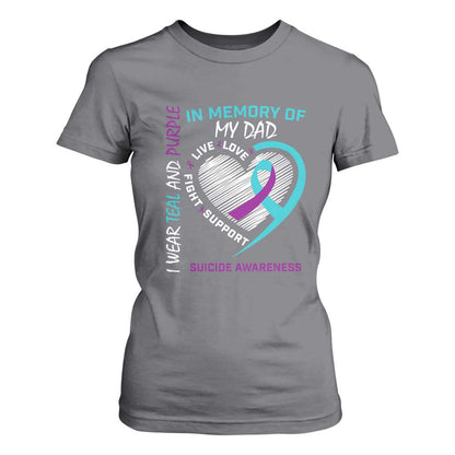 In Memory of My Son T Shirt For Women Suicide Support & Prevention - Loss of Child Tribute