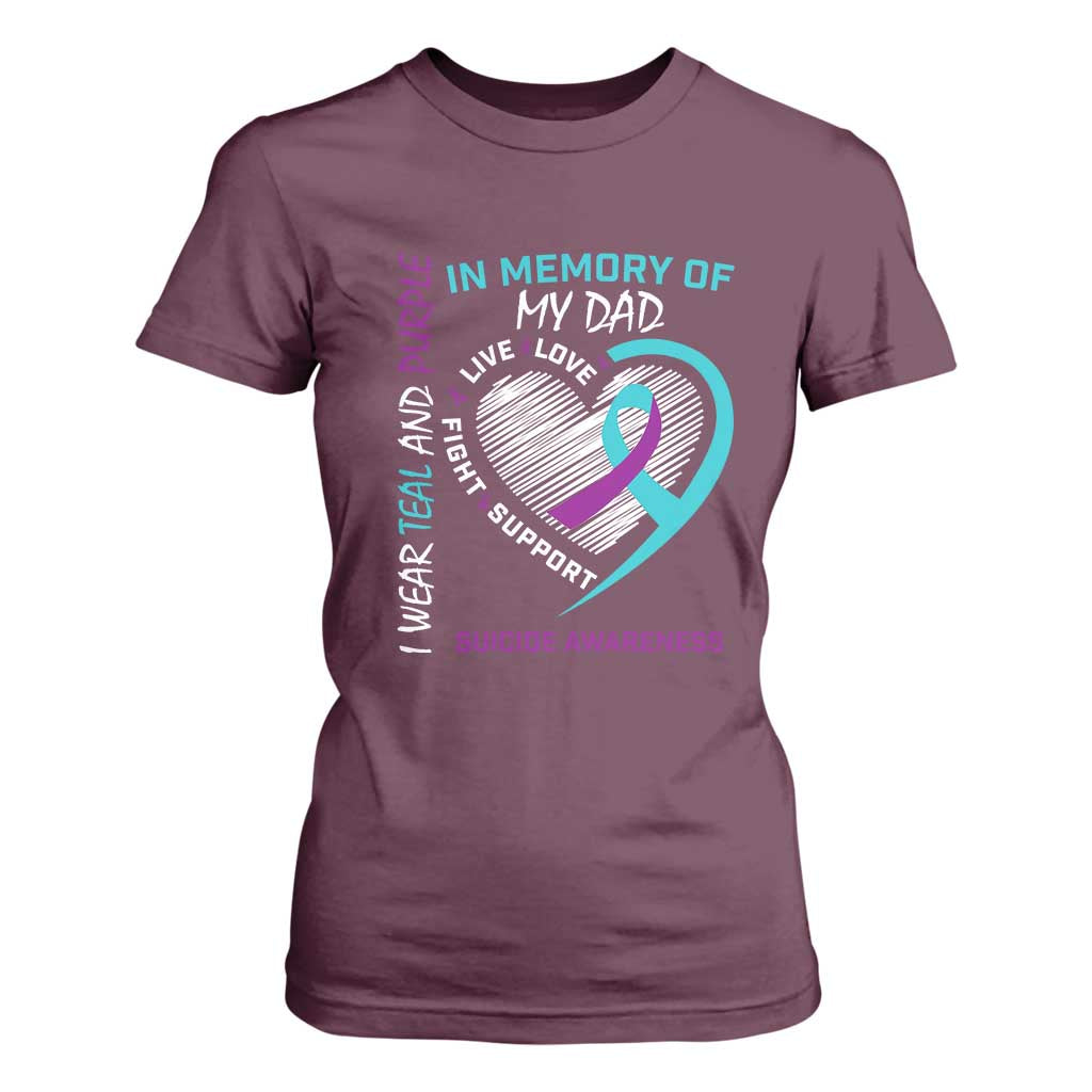 In Memory of My Son T Shirt For Women Suicide Support & Prevention - Loss of Child Tribute