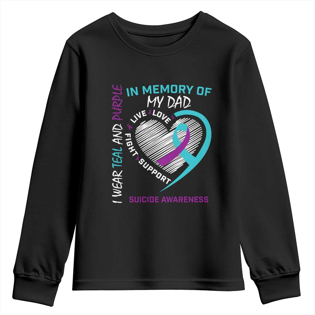 In Memory of My Son Youth Sweatshirt Suicide Support & Prevention - Loss of Child Tribute