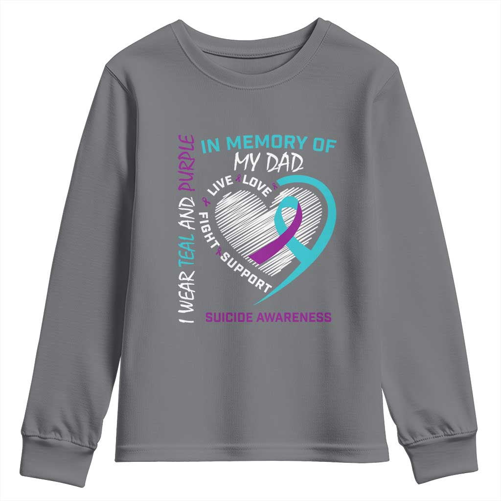 In Memory of My Son Youth Sweatshirt Suicide Support & Prevention - Loss of Child Tribute