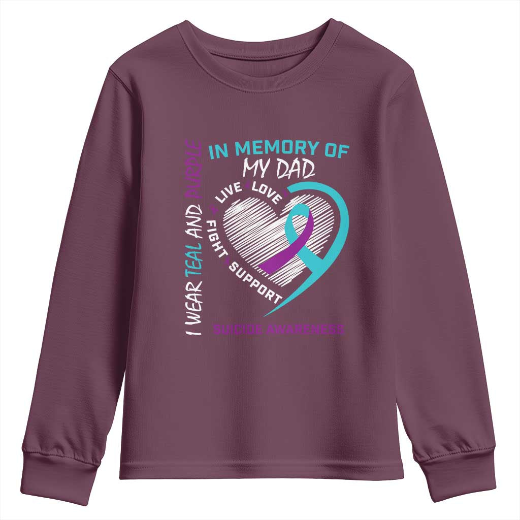 In Memory of My Son Youth Sweatshirt Suicide Support & Prevention - Loss of Child Tribute