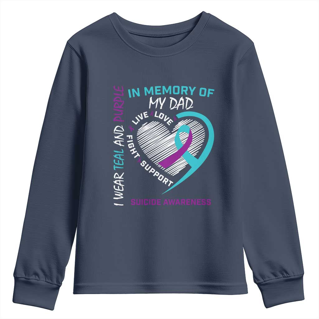 In Memory of My Son Youth Sweatshirt Suicide Support & Prevention - Loss of Child Tribute