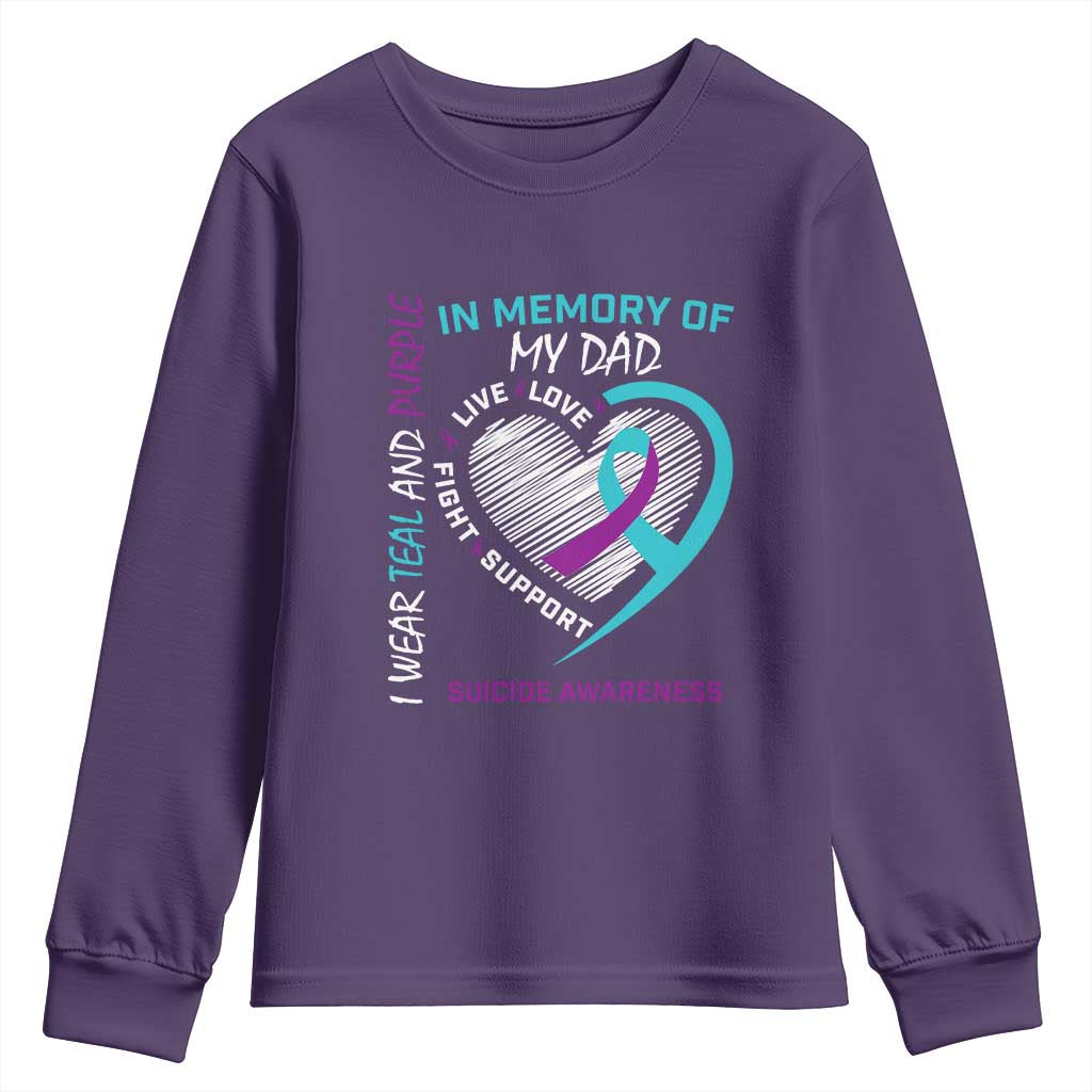 In Memory of My Son Youth Sweatshirt Suicide Support & Prevention - Loss of Child Tribute