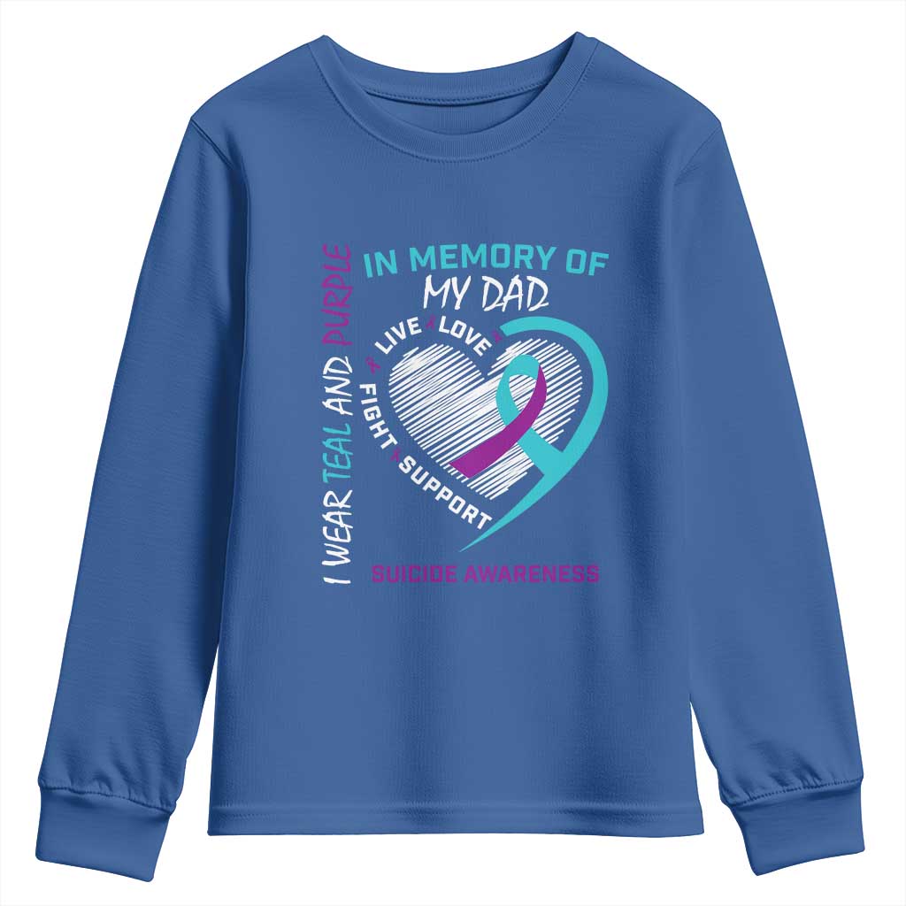 In Memory of My Son Youth Sweatshirt Suicide Support & Prevention - Loss of Child Tribute