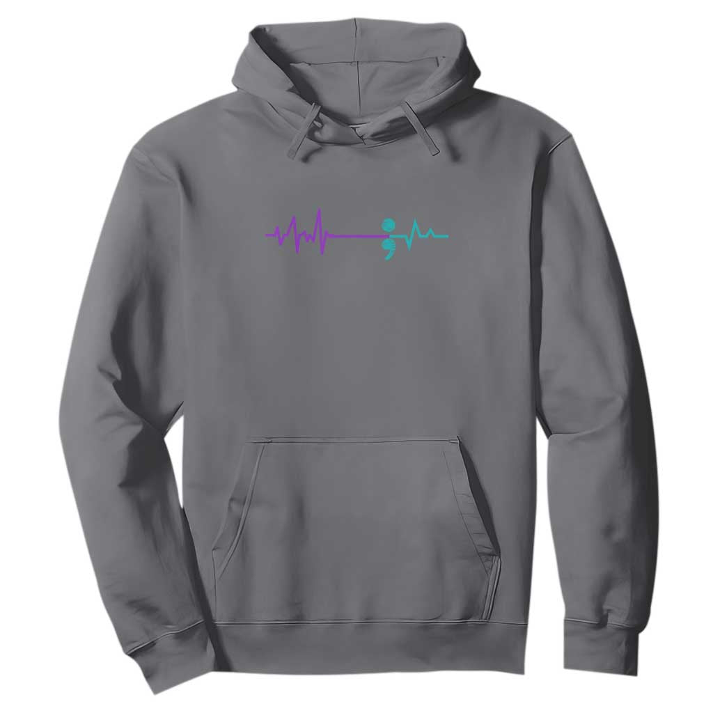 Suicide Prevention Support Hoodie Semicolon Stay Strong Design