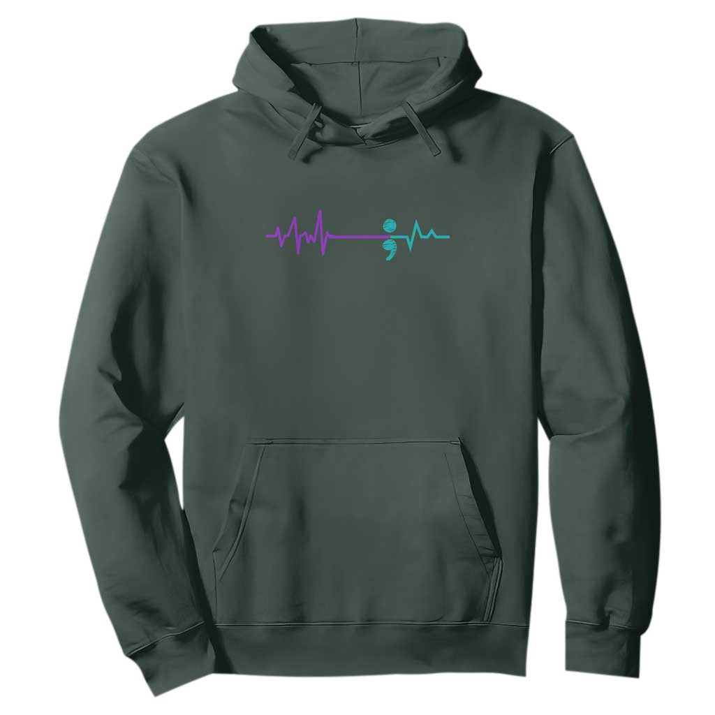 Suicide Prevention Support Hoodie Semicolon Stay Strong Design