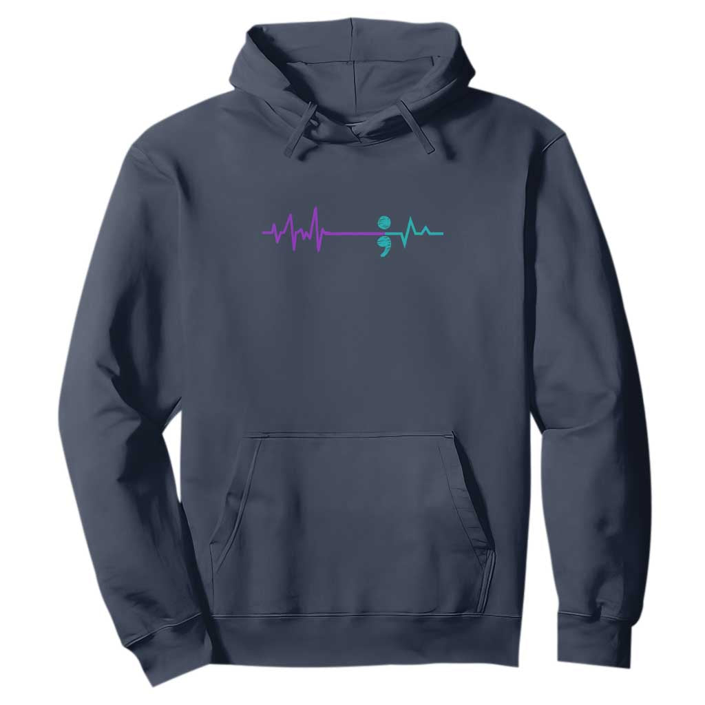 Suicide Prevention Support Hoodie Semicolon Stay Strong Design