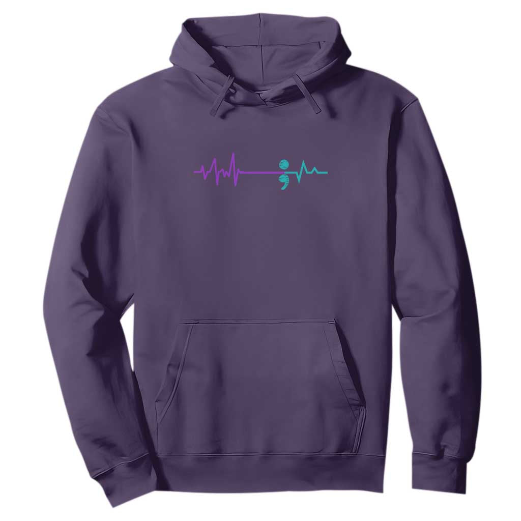 Suicide Prevention Support Hoodie Semicolon Stay Strong Design